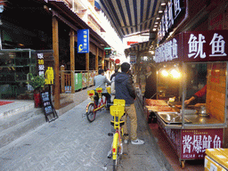 Tandem bicycles in a restaurant street at Zeng Cuo An Village