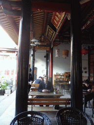 Tim at the Temple Café at Zeng Cuo An Village