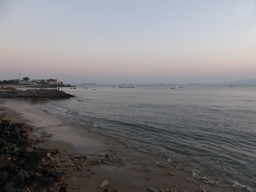 The beach at Huandao South Road and the South China Sea