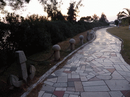 Path at the Xiamen Calligraphy Square, at sunset