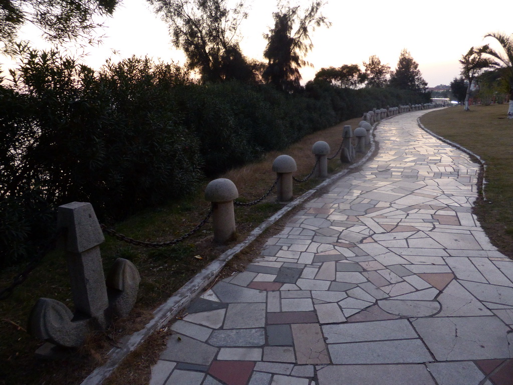 Path at the Xiamen Calligraphy Square, at sunset