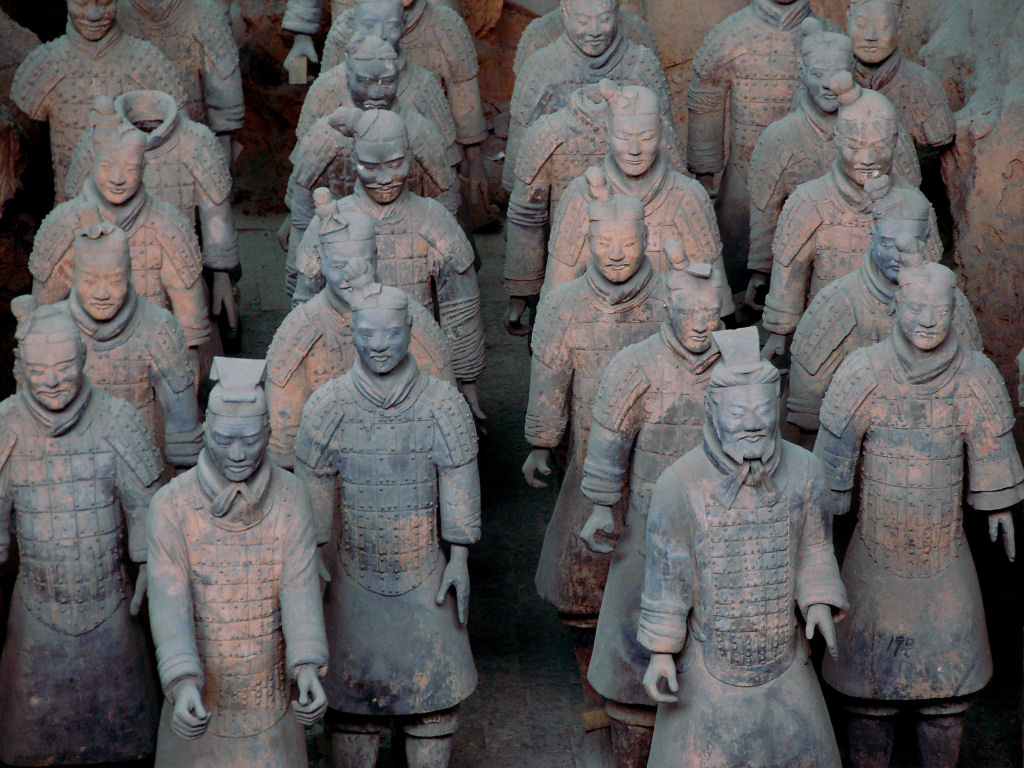 Infantry statues in Pit One of the Terracotta Mausoleum