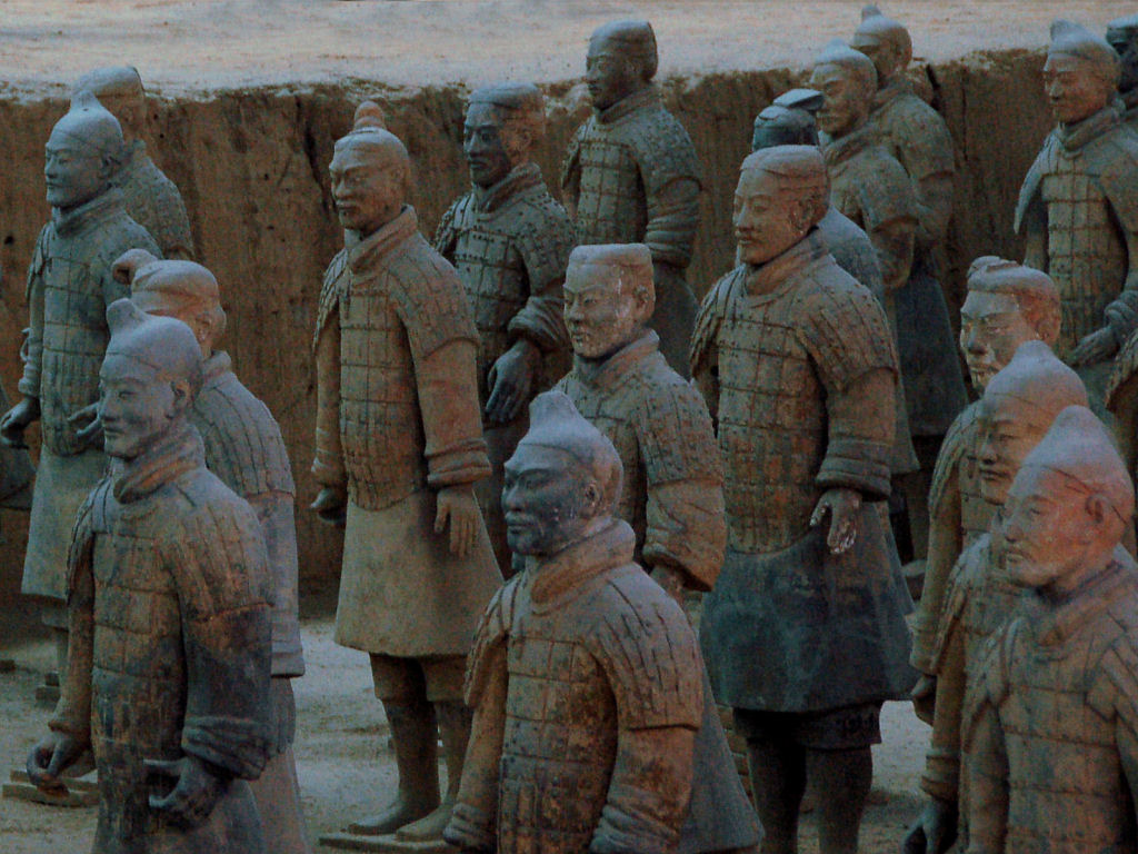 Infantry statues in Pit One of the Terracotta Mausoleum