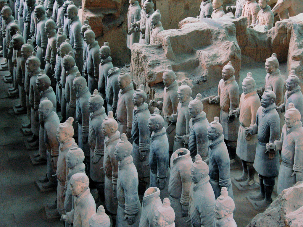 Infantry statues in Pit One of the Terracotta Mausoleum