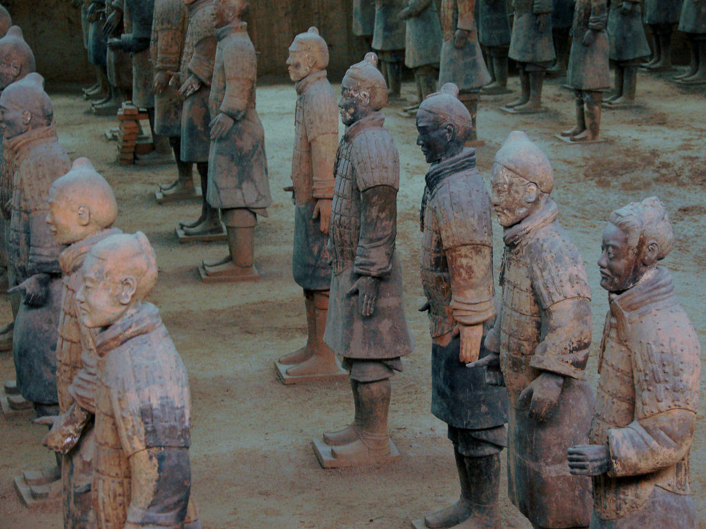 Infantry statues in Pit One of the Terracotta Mausoleum