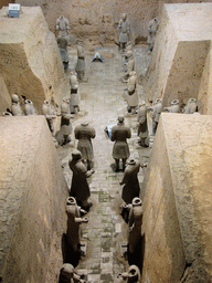 Infantry statues in Pit Three of the Terracotta Mausoleum