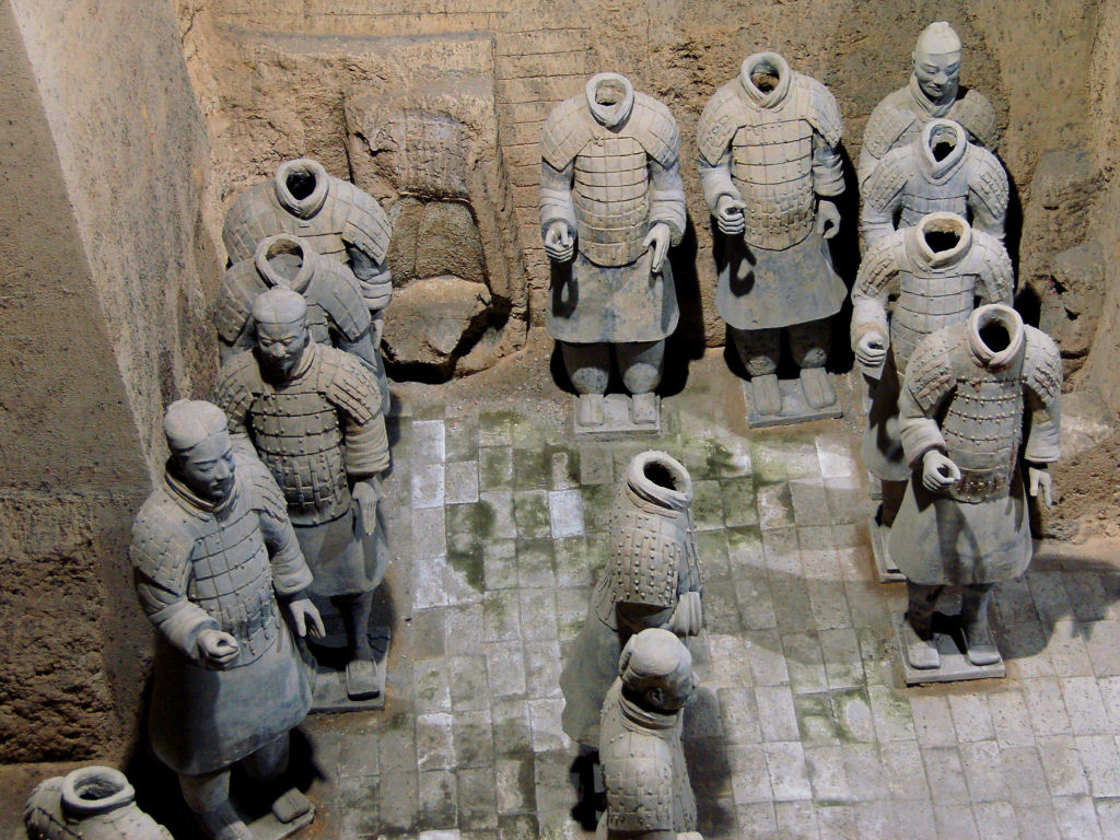 Infantry statues in Pit Three of the Terracotta Mausoleum