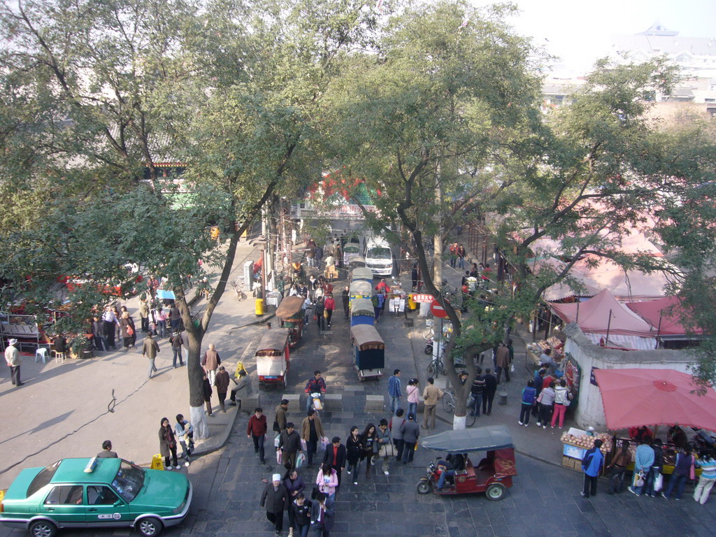 Beiyuanmen Islamic Street, viewed from the Drum Tower of Xi`an