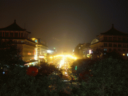 South Street and the Bell Tower of Xi`an, viewed from the North Gate of the Xi`an City Wall, by night