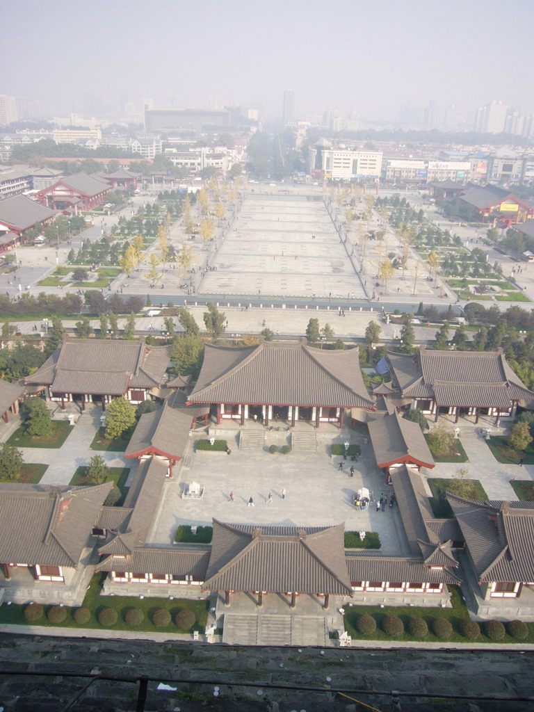 The north side of the Daci`en Temple, viewed from the top of the Giant Wild Goose Pagoda