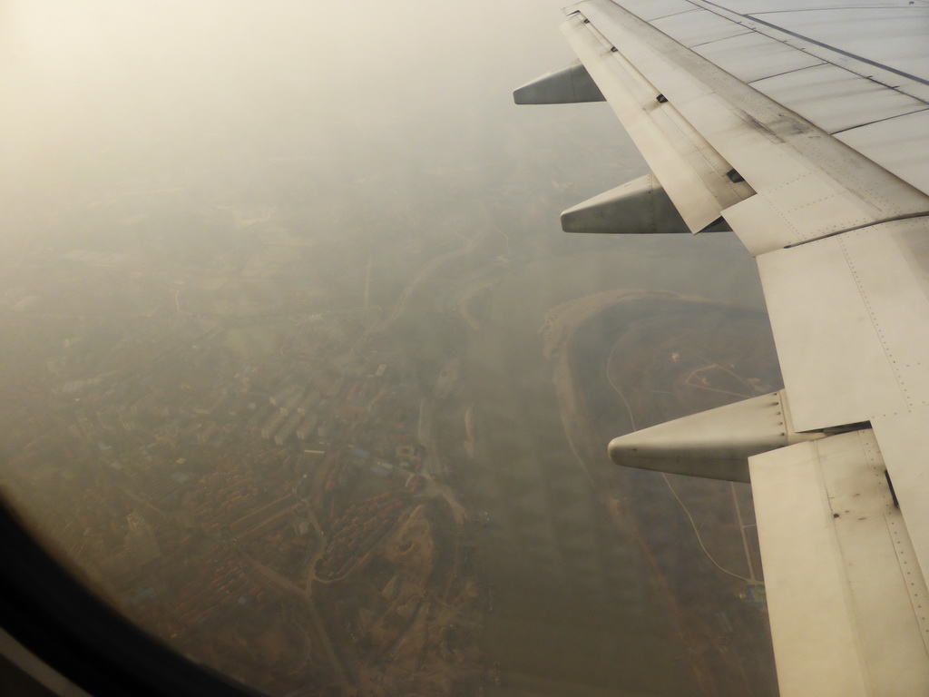 Surroundings of Wuhan, viewed from the airplane from Haikou