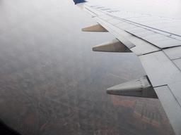 Highway crossing and surroundings to the north of Wuhan, viewed from the airplane from Haikou