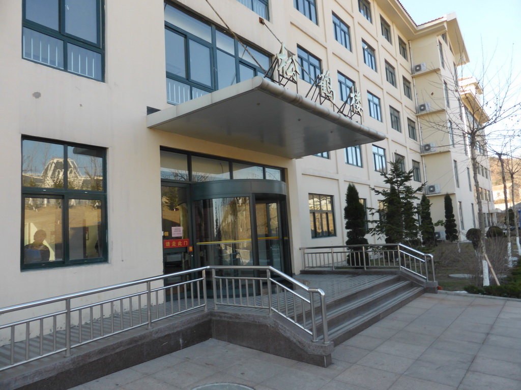 Front of Miaomiao`s grandmother`s building at the Elder Welfare Services Center