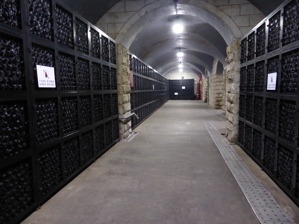 Storage room in the Underground Cellar at the ChangYu Wine Culture Museum