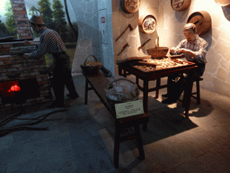 Wax statues making corks, at the upper floor of the ChangYu Wine Culture Museum