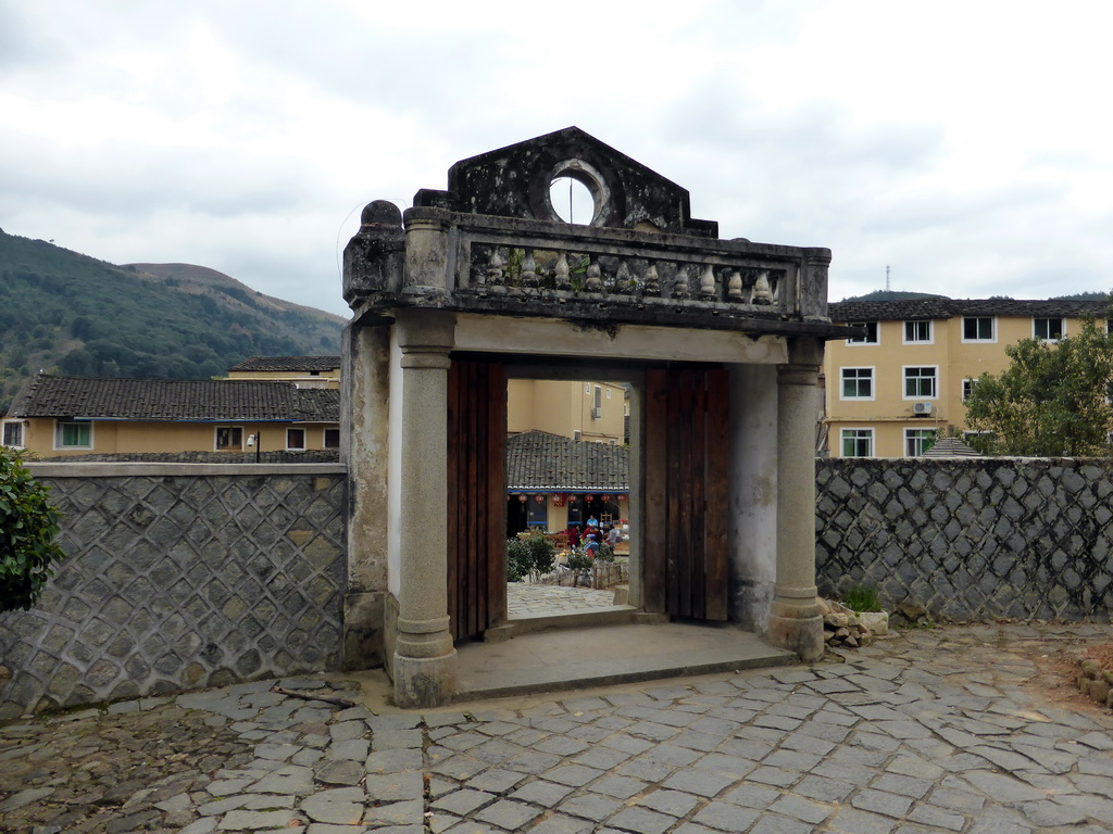 Entrance gate of the Qiaofu Lou building of the Gaobei Tulou Cluster