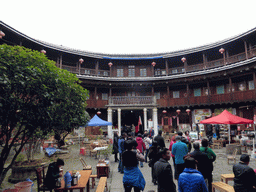 Central square inside the Qiaofu Lou building of the Gaobei Tulou Cluster