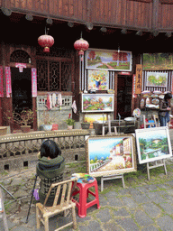 Paintings at the central square of the Qiaofu Lou building of the Gaobei Tulou Cluster