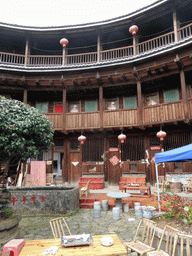 Central square inside the Qiaofu Lou building of the Gaobei Tulou Cluster