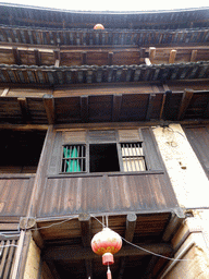 The outer layer with the upper three levels of the Chengqi Lou building of the Gaobei Tulou Cluster