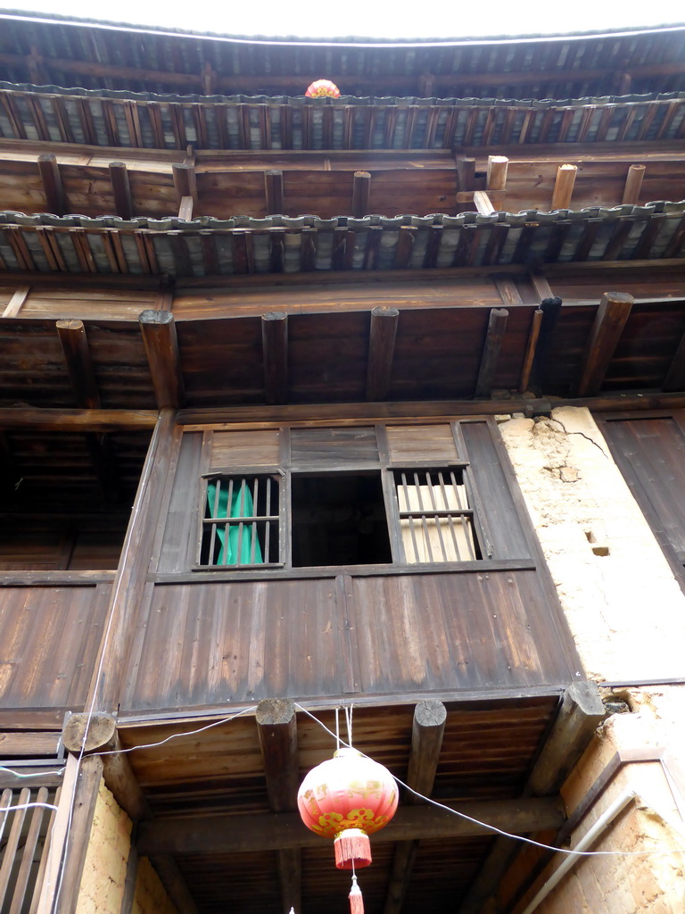 The outer layer with the upper three levels of the Chengqi Lou building of the Gaobei Tulou Cluster