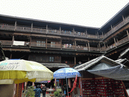 Central square inside the Shize Lou building of the Gaobei Tulou Cluster