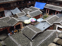The central square of the Shize Lou building of the Gaobei Tulou Cluster, viewed from the top level