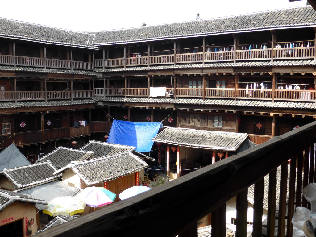 The Shize Lou building of the Gaobei Tulou Cluster, viewed from the second level