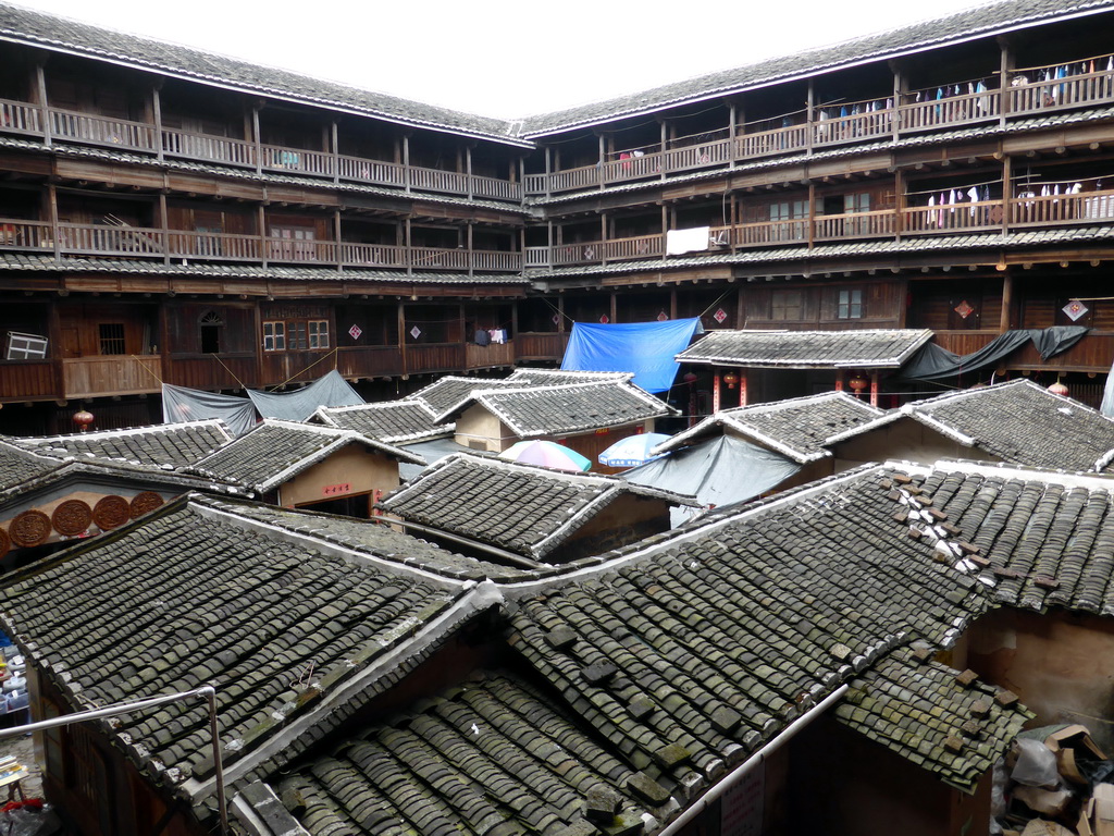 The Shize Lou building of the Gaobei Tulou Cluster, viewed from the second level