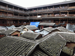 The Shize Lou building of the Gaobei Tulou Cluster, viewed from the second level