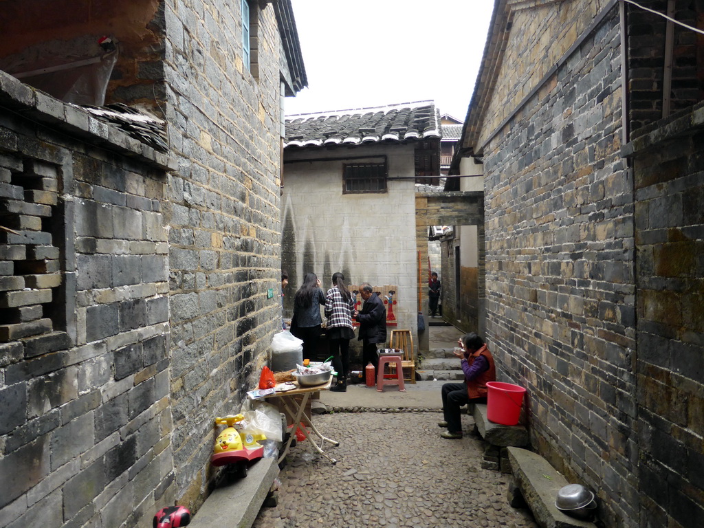 Road from the outer layer to the first inner layer on the ground level of the Chengqi Lou building of the Gaobei Tulou Cluster