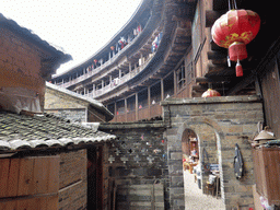 The outer layer with all four levels of the Chengqi Lou building of the Gaobei Tulou Cluster