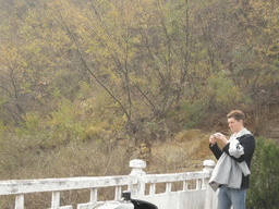 Tim at the dam at the Ma`anshi Reservoir