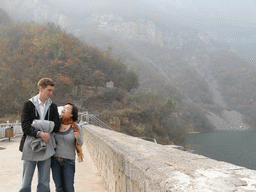 Tim and Miaomiao at the dam at the Ma`anshi Reservoir