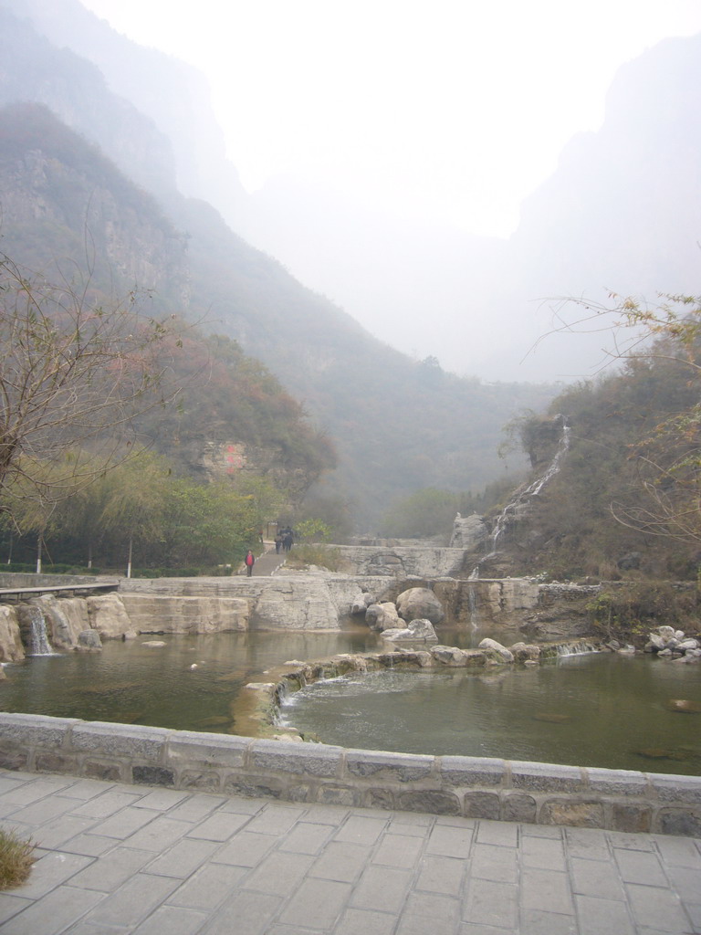 River and waterfall at the Tanpu Gorge at the Mount Yuntaishan Global Geopark