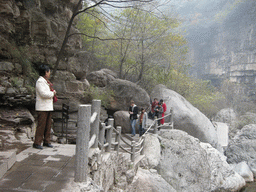 Tim, Miaomiao and Miaomiao`s mother at the Tanpu Gorge at the Mount Yuntaishan Global Geopark