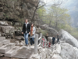 Tim and Miaomiao at the Tanpu Gorge at the Mount Yuntaishan Global Geopark