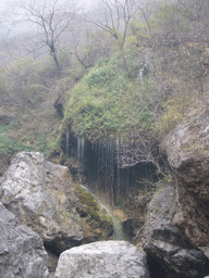 Waterfall at the Tanpu Gorge at the Mount Yuntaishan Global Geopark