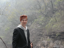 Tim and Miaomiao at the Tanpu Gorge at the Mount Yuntaishan Global Geopark