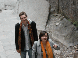 Tim and Miaomiao at the Tanpu Gorge at the Mount Yuntaishan Global Geopark