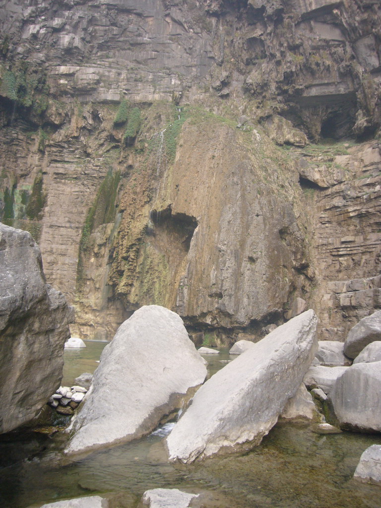 Rocks at the Longfeng Gorge at the Mount Yuntaishan Global Geopark