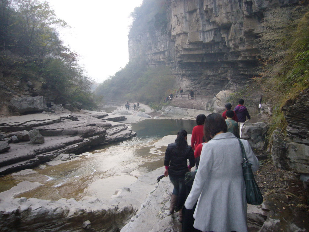 Miaomiao at the Tanpu Gorge at the Mount Yuntaishan Global Geopark