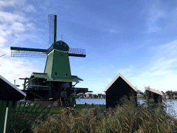 The De Gekroonde Poelenburg windmill at the Zaanse Schans neighbourhood