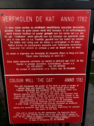 Information on the De Kat windmill at the Zaanse Schans neighbourhood