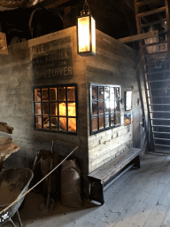 Interior of the ground floor of the De Kat windmill at the Zaanse Schans neighbourhood