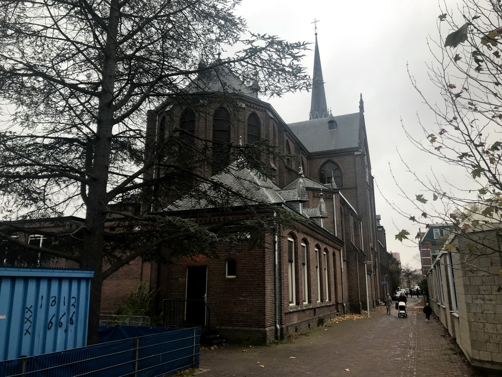 Northeast side of the Sint-Bonifatiuskerk church at the Bloemgracht street