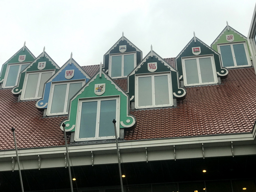 Top part of the facade of the City Hall at the Stadhuisplein square