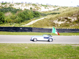 Old race car with Mexican flag at Circuit Zandvoort, during the flag parade of the 2007-08 Dutch A1 Grand Prix of Nations