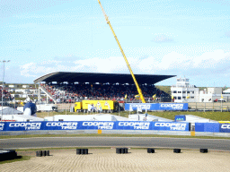 The main grandstand at Circuit Zandvoort, before the Main Race of the 2007-08 Dutch A1 Grand Prix of Nations