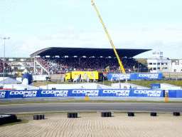 The main grandstand at Circuit Zandvoort, before the Main Race of the 2007-08 Dutch A1 Grand Prix of Nations